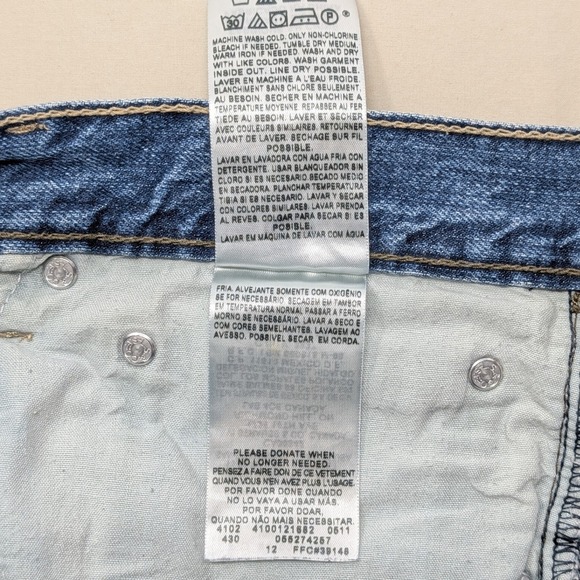 Levis 527 Slim Bootcut Jeans Mens 34x30 Medium Wash Blue Denim 100% Cotton - Picture 8 of 12